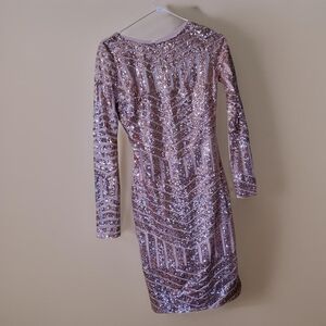 Sequin Embellished Pink Dress